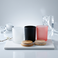 Bocaux réutilisables transparents et givrés blancs de 7,5 oz, 10 oz et 14 oz, résistants à la chaleur, avec couvercles en bois, pour épices et fabrication de bougies, impression offset, Noël
