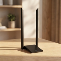 Adaptor WiFi OEM 1300Mbps dengan Chip MT7612UN Dual Band 2.4G+5G USB3.0 Kartu Jaringan Nirkabel untuk Desktop Gaming