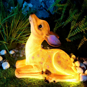 Sculpture lumineuse de renne de Noël personnalisée avec dimensions, pose et finition décorative sur mesure - Product Image 1