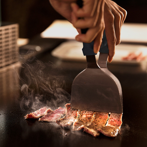 Spatule Teppanyaki en acier inoxydable durable Outil de cuisson en métal pour Steak Pizza Sashimi Tarte à la main Tofu Pancake Barbecue - Product Image 4