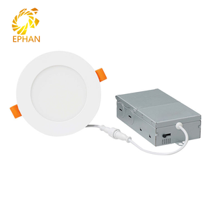 Plafonnier LED Rond ETL pour l'Amérique du Nord et le Canada, sans scintillement, 5 CCT, dimmable, noir, fin, 7 pouces, USA - Product Image 1