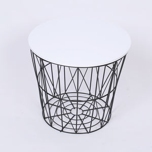 Set di 2 Set di ferro MDF filo di metallo rotondo tavolino da salotto - Product Image 5