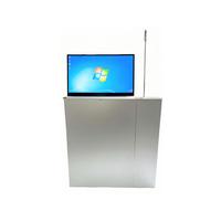 Moniteur de conférence intelligent sans papier motorisé électrique ultra-fin de 15,6 pouces avec système de vote et microphone intégré