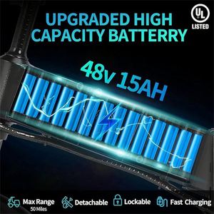 Ridstar <b>Ebike</b> 20 Inch <b>1000W</b> Folding Electric Mountain Bike Fat Tire City <b>EBike</b> 15Ah Lithium Battery Electronic Bicycle - Product Image 5