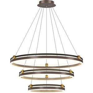 Modern Luxury Aluminum LED Ring <b>Light</b> <b>Fixture</b> Simple Creative Design Living <b>Room</b> <b>Dining</b> <b>Room</b> Bedroom Chandelier Pendant Middle - Product Image 2