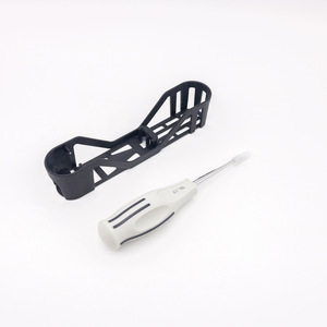 Couteau d'extraction dentaire avec manche en plastique, instrument chirurgical dentaire manuel argenté pour l'extraction des dents - Product Image 1