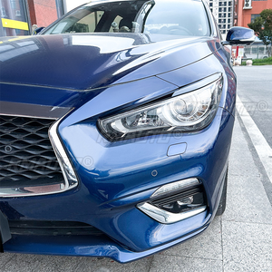ฝาครอบไฟหน้ารถยนต์สีดำเงา 2 ชิ้น ลายคาร์บอนไฟเบอร์ สำหรับ Infiniti Q50 ปี 2014 2015 2016 2017 2018 2019-2023 - Product Image 4