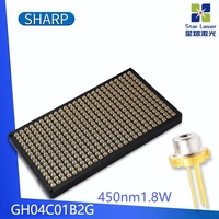 SHARP GH04C01B2G 450nm 1800mW Dioda Laser Biru TO-5.6 Kepala Laser Daya Tinggi H Pin Pencahayaan Panggung Ukiran Pencetakan 3D