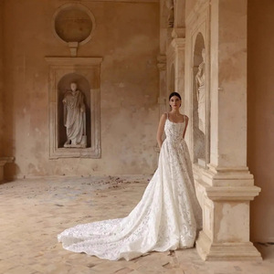 sachin and babi light blue dress Watters Brookehaven Lace Strapless Drop-Waist A-Line Wedding Gown main image 1