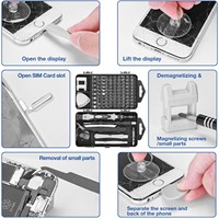 Set Obeng Baja Karbon 115 in 1, Alat Perbaikan Multifungsi, untuk Pembongkaran Jam Tangan, Ponsel, dan Perangkat Elektronik, Bit HYTD HY-GQWJ