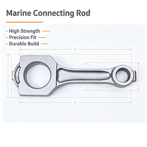 Bielles forgées haute résistance 34CrNiMo6 pour moteur diesel marin 2 temps 4 temps, pièces sablées - Product Image 1