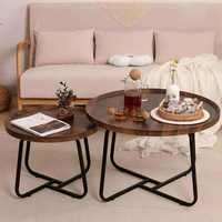 Table basse pliable Yartu personnalisée, durable, écologique, moderne, avec plateau en métal et bois, gain de place, hauteur réglable, rangement facile