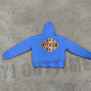 Sudadera con capucha recortada desgastada con cremallera personalizada de algodón de 480gsm para hombre con estampado de pantalla - Product Image 6