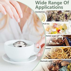 Loose Leaf Tea Filter Reusable Fine Mesh Tea Strainer Stainless Steel <b>Extended</b> <b>Chain</b> Hook Infuser - Product Image 5