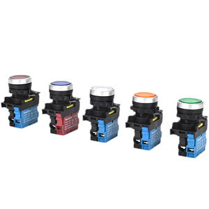 VaneAims Công Tắc Nút Nhấn Với Đèn <span class=keywords><strong>LED</strong></span> Công Tắc Thiết Lập Lại Nút Nhấn Tạm Thời 1NO/NC LA36M 12V24V - Product Image 1