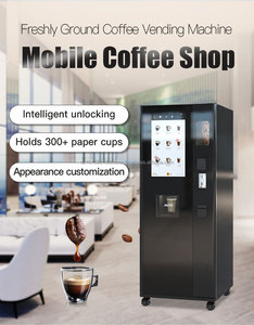 Distributeur automatique de café fraîchement moulu, écran tactile 21,5 pouces, machine à café double fonction chaud et froid. - Product Image 3