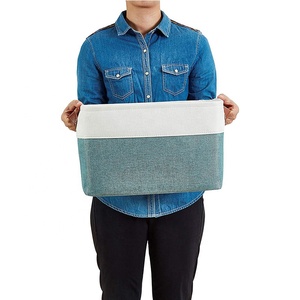 Foldable Storage Bin Collapsible Fabric Storage <strong>Basket</strong> <strong>Cube</strong> <strong>with</strong> Handles for Organizing Shelf Nursery Home - Product Image 2