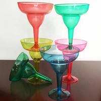 236ml 8oz Jetable Margarita Verre Banquet Vin Rouge Vin de Champagne En Plastique Avec Base Séparée