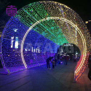 Luces de arco de aleación de aluminio impermeables multicolor para festivales, parques, pasillos, entradas de eventos navideños y decoración festiva. - Product Image 3