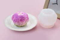 Moule à gâteau en silicone sphérique 3D professionnel à motifs floraux, moule à dessert à relief floral haute précision pour pâtisserie et boulangerie de luxe