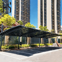 Convient aux balcons, cadres en alliage d'aluminium, panneaux en polycarbonate (PC), résistant au vent et à l'eau, auvent sur mesure