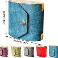 Dompet Kulit Desain Baru Akses Cepat untuk Uang Tunai, Tempat Kartu Kecil, Tas Koin Portabel