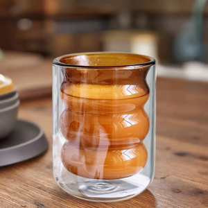 Taza de té de leche colorida de estilo creativo, taza de oruga en espiral de doble pared, taza para beber jugo de café resistente al calor - Product Image 3