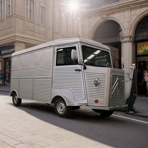 Camion de restauration mobile entièrement personnalisable de style Citroën en acier inoxydable, utilisé pour le café, la restauration rapide, les repas, remorquable - Product Image 4