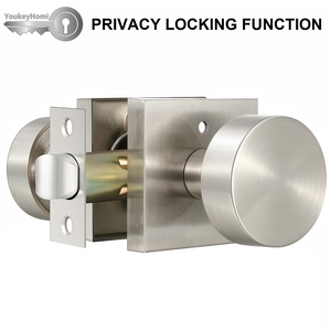 Youkeyhomi Hot Selling Zink All-Function Entree Entree Sleutel Privacy Passage <span class=keywords><strong>Dummy</strong></span> Vierkante Deurknop Handvat Slot Satijn Nikkel - Product Image 4