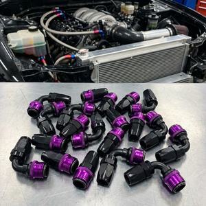 Embouts <span class=keywords><strong>de</strong></span> <span class=keywords><strong>tuyau</strong></span> en aluminium noir BJR Performance universels à 45 degrés, AN6 AN8 AN10 AN12, peints, en PTFE, pour système <span class=keywords><strong>de</strong></span> carburant - Product Image 6
