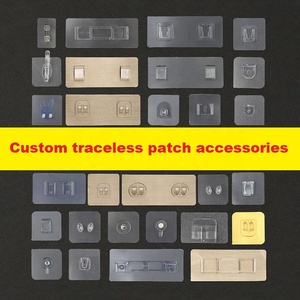 비 추적 패치 클립 후크 액세서리 펀치 프리 강력한 선반 접착 벽 교수형 플라스틱 티슈 박스 여성용 스티커 - Product Image 2