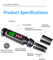 Testeur numérique de qualité de l'eau 7 en 1, pH/EC/TDS/Salinité/SG/ORP/Thermomètre, analyseur portable de type stylo pour l'eau potable