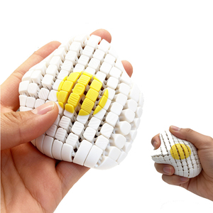 Vashine Jouets en cristal souple imprimés en 3D, figurines amusantes en forme d'œufs frits, œufs à la coque, jouets anti-stress - Product Image 1