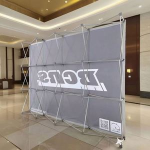 Support d'affichage pliable en alliage d'aluminium, impression par sublimation, 7,5x7,5 pieds, léger, réutilisable, panneau de fond pour exposition - Product Image 6