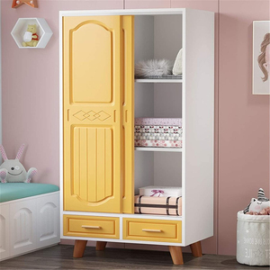<span class=keywords><strong>Armario</strong></span> Moderno y Sencillo de 2 <span class=keywords><strong>Puertas</strong></span> Corredizas para Dormitorio Infantil, para el Hogar - Product Image 2