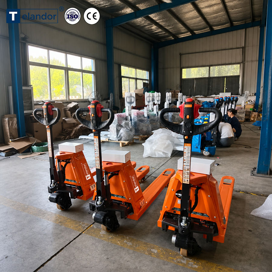 2000kg Electric Pallet Truck with 2m Long Fork Double Pallet Jack for ...