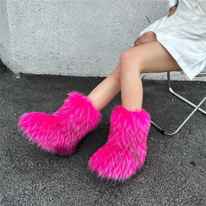 Bottes en fourrure moelleuse Y2K pour femmes Jiubaju 2026, bottes d'hiver chaudes et fourrées pour femmes - Product Image 2