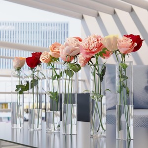 <span class=keywords><strong>Grand</strong></span> <span class=keywords><strong>Vase</strong></span> Cylindrique en Verre de 12 Pouces, Résistant à la Chaleur, en Borosilicate, pour Fleurs et Bougies Flottantes, Vente en Gros - Product Image 2