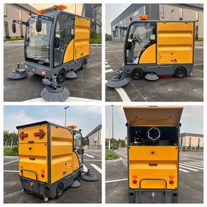 Mini balayeuse autoportée électrique autotractée pour parking, aspirateur et laveuse de sols à batterie - Product Image 4