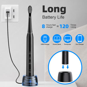 Logo personnalisable couleur IPX7 étanche USB type c charge sans fil longue durée de vie de la batterie brosse à dents électrique sonique intelligente M500 - Product Image 3