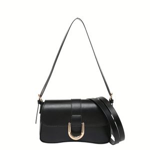 Sac à bandoulière en similicuir à la mode pour femmes, avec rabat coloré, petit sac à main avec bandoulière réglable - Product Image 1