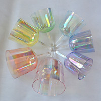 Bol chantant en cristal alchimique HF Sound Healing avec poignée, 432Hz 440Hz, cloche en quartz orange pastel portative pour la méditation