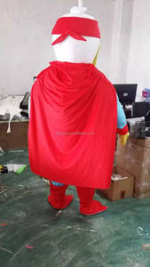 Efun MOQ 1 PCプロのカスタムスーパーマン衣装でかわいいアヒルウォーキング効果漫画アヒルマスコット衣装販売 - Product Image 4