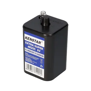 0% Mercury Cadmium Super Heavy Duty 6V 6 Volt 4R25 Dry Cell Lantern Battery Zinc Carbon Batteries For Emergency Light