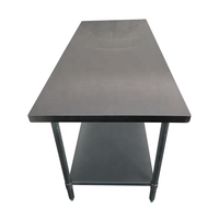 Table de travail industrielle en acier inoxydable, 2 couches, équipement de cuisine pour Restaurant hôtel