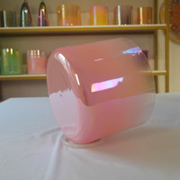 Bol chantant en cristal de quartz pur rose nacré HF pour la méditation, fabriqué en usine, pour la guérison sonore et l'alchimie.