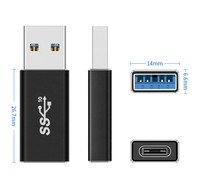 Adaptateur USB bidirectionnel ULT-unite double face 10 Gbps USB-C femelle vers USB-A mâle