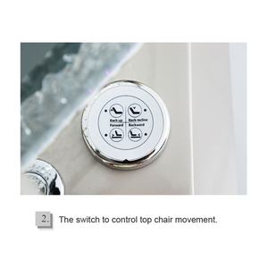 Kangmei Neuer Maßgefertigter Salon-Möbel Luxus Whirlpool ohne Rohrleitungen Multifunktions-Fußpflege-<span class=keywords><strong>Massage</strong></span>-Pediküre-Stuhl für Nageltechniker - Product Image 6