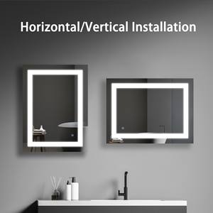 Espejo LED de cristal para salón de belleza, sin marco, decoración de pared para el hogar - Product Image 2