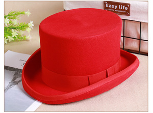 Il produttore di LIHUA fornisce cappello a cilindro piatto di lana britannico <span class=keywords><strong>da</strong></span> gentiluomo cappello a cilindro presidenziale in lana per la stagione invernale - Product Image 6